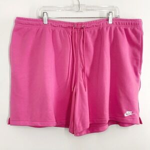 NEW Nike Sweat Shorts Men's XXL Pink Fleece Drawstring Above Knee NWT